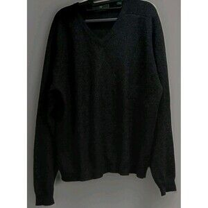VTG Embassy Row Men’s 100% Cashmere Sweater XL Gray V-Neck Y2K Soft Luxury